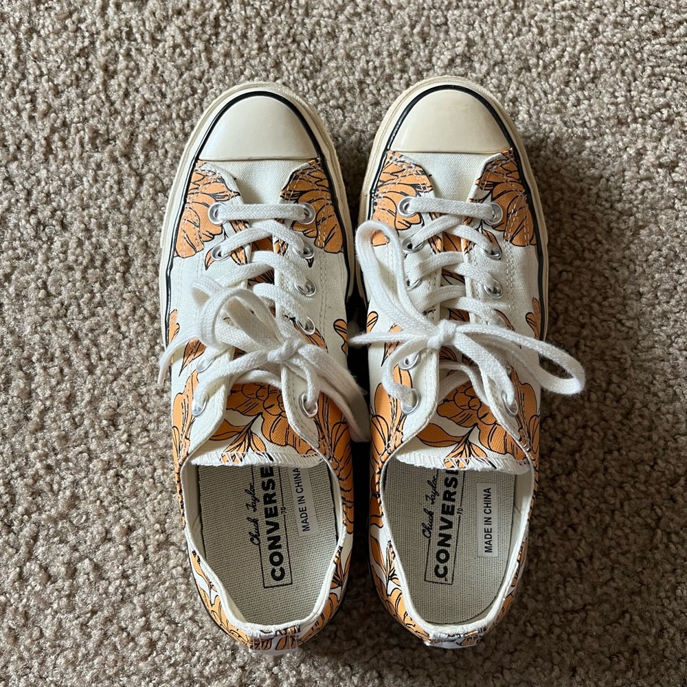 Converse Yellow Floral Size 10